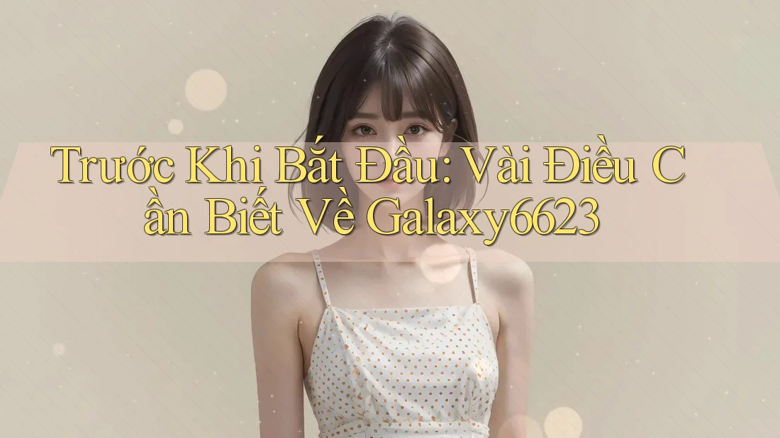 Trước Khi Bắt Đầu: Vài Điều Cần Biết Về Galaxy6623 Trước Khi Bắt Đầu: Vài Điều Cần Biết Về Galaxy6623